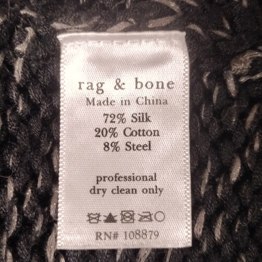 Rag & Bone Silk/Cotton Blend Knee Length Knit Sweater/Dress 10